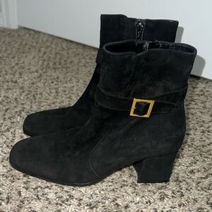 Bally Black Suede 'Nell' Ankle Boots Size 36
